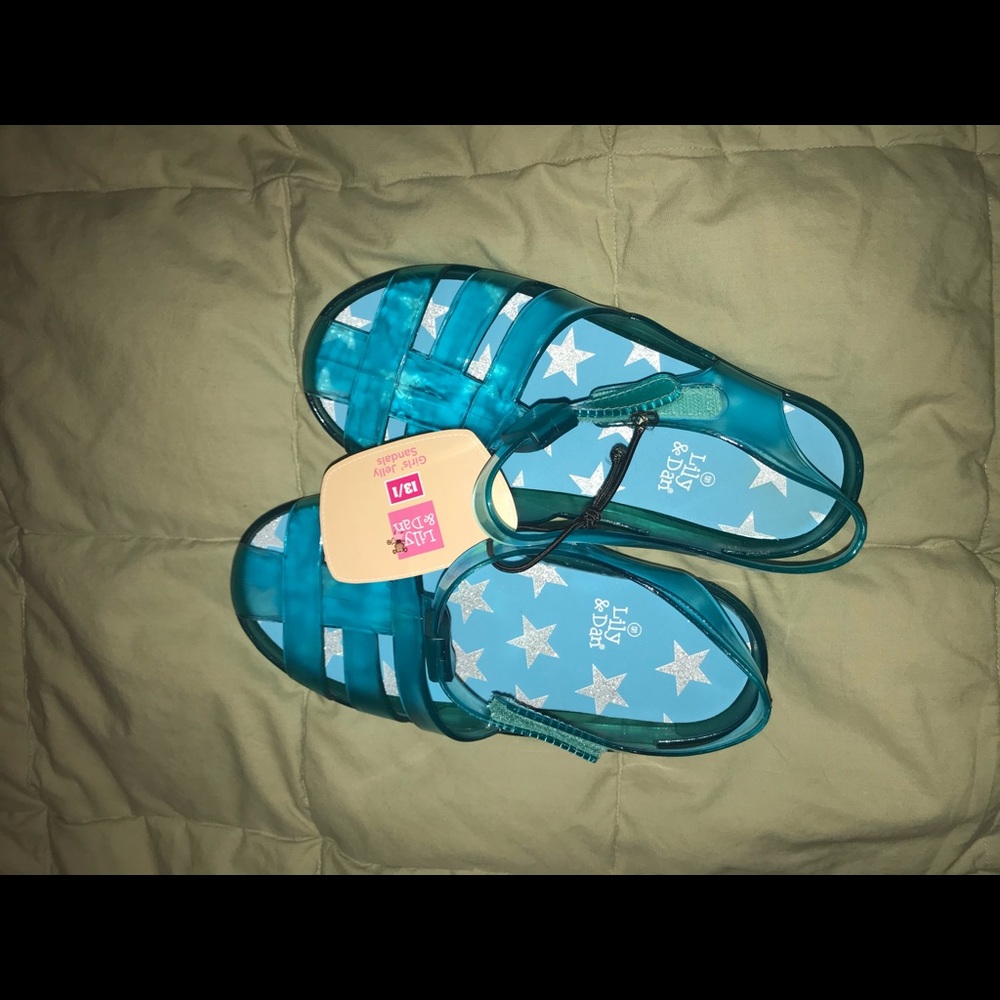 jelly sandals blue size 13-1